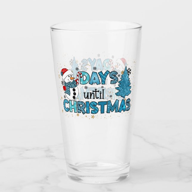 Days Until Christmas Customise Glass (Front)