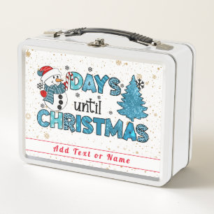 Days Until Christmas Customise Metal Lunch Box