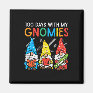 Days With My Gnomies Cute 100th Day School Teacher Magnet