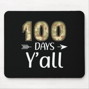 Days Y'all Camo 100th Day Of School Teacher Studen Mouse Pad