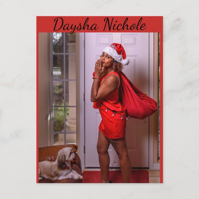 Daysha Nichole, Miss Santa, postcard (Front)