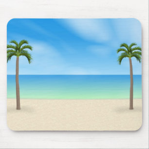 Daytime Beach Scene: Custom Mousepad