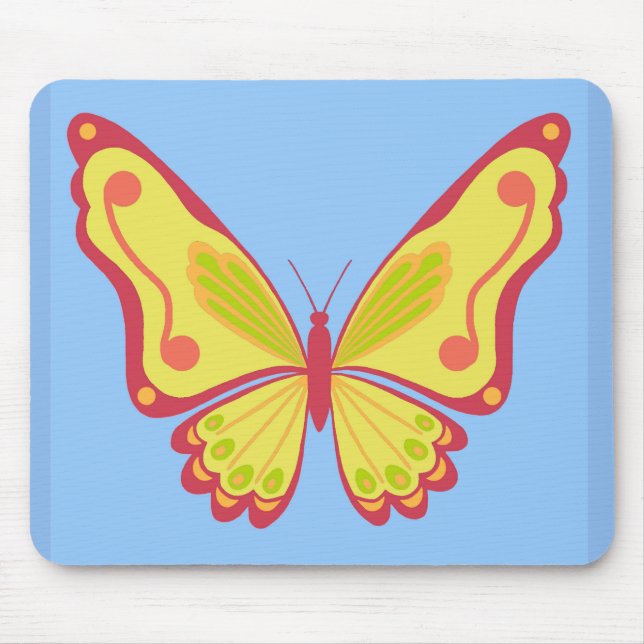 Daytime Butterfly Mouse Pad (Front)
