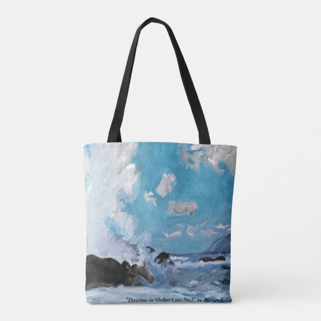 "Daytime in Shelter Cove No.2" by AlarsenArtist Tote Bag (Back)