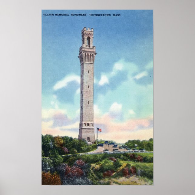 Daytime View of Pilgrim Memorial Poster (Front)