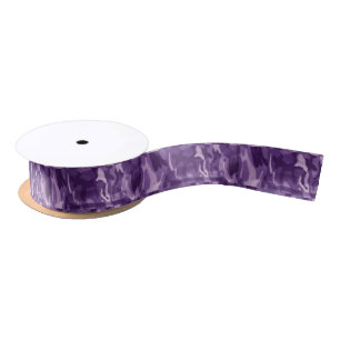 Dayton Bronco Purple Camo Ribbon Satin Ribbon