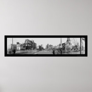 Dayton OH Flood Fire Photo 1913 Poster