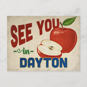 Dayton Ohio Apple - Vintage Travel Postcard
