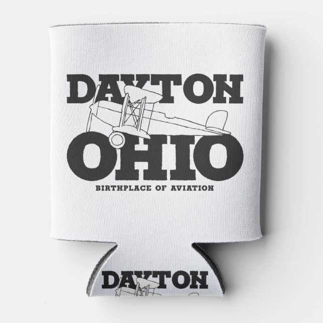 Dayton Ohio Art Birthplace of Aviation Travel Art Can Cooler (Front)