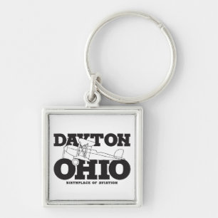 Dayton Ohio Art Birthplace of Aviation Travel Art Key Ring