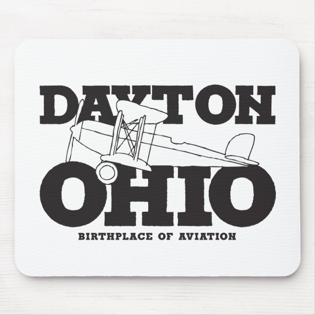 Dayton Ohio Art Birthplace of Aviation Travel Art Mouse Pad (Front)