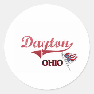Dayton Ohio City Classic Round Sticker