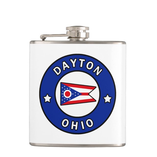 Dayton Ohio Hip Flask (Front)