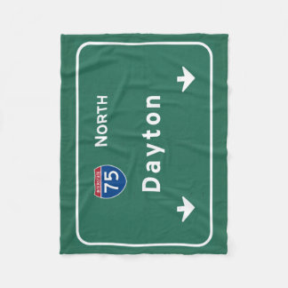 Dayton Ohio oh Interstate Highway Freeway : Fleece Blanket