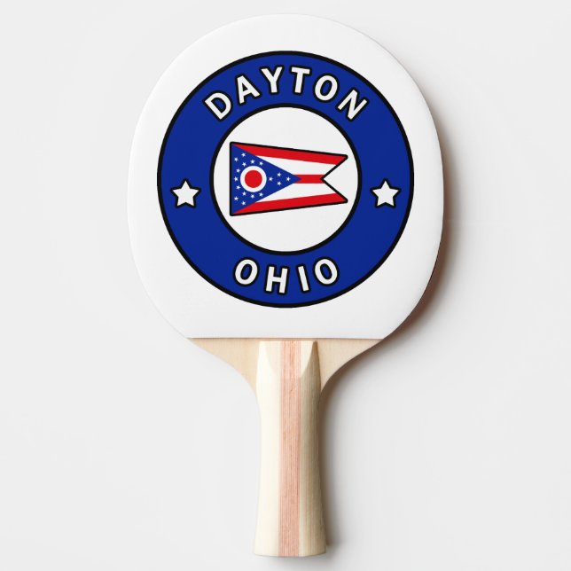 Dayton Ohio Ping Pong Paddle (Front)