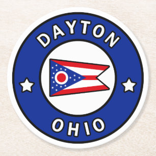 Dayton Ohio Round Paper Coaster