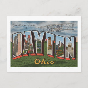 Dayton, Ohio (Wright Brothers Plane) Postcard