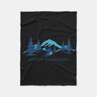 Dayton Washington Ski Resort Skiing Skier  Fleece Blanket