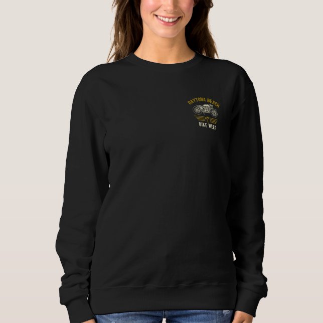 Daytona Beach Bike Week Retro Motorcycle 6 Sweatshirt (Front)