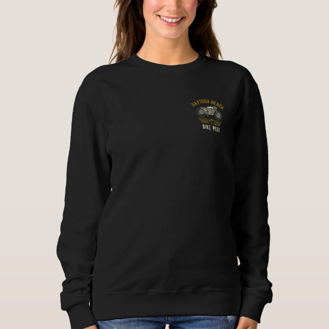 Daytona Beach Bike Week Retro Motorcycle 8 Sweatshirt (Front)