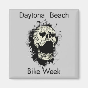 Daytona Beach Bike Week Skull black Magnet