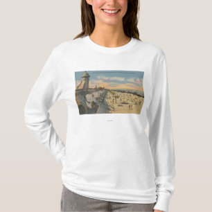 Daytona Beach, FL - Boardwalk View of Beach T-Shirt