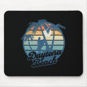 Daytona Beach Fl Surfer Girl Vintage Sunset Vacati Mouse Pad