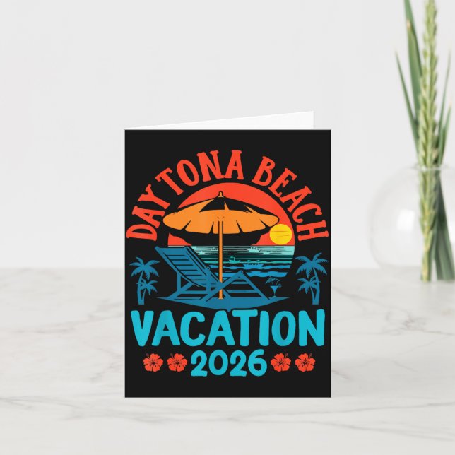 Daytona Beach Florida 2026 Family Vacation Summer  Card (Front)