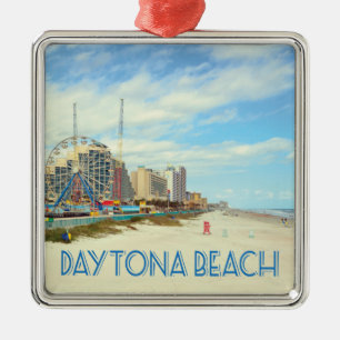 Daytona Beach Florida beach photo Metal Ornament