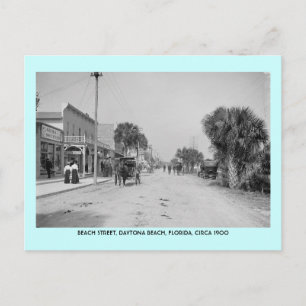 Daytona Beach Florida circa 1900 street scene Postcard