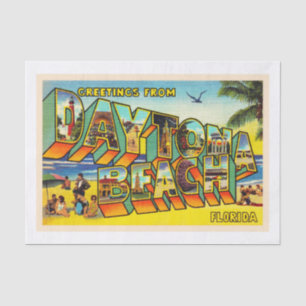 Daytona Beach Florida FL Large Letter Postcard Tissue Paper