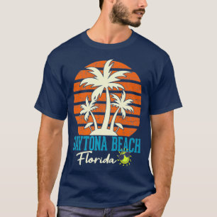 Daytona Beach Florida Palm Trees Orange Sunset T-Shirt