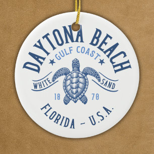 Daytona Beach Florida Paradise Beach Ceramic Ornament