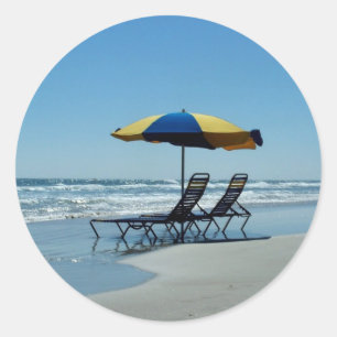 Daytona Beach Florida Photography Classic Round Sticker