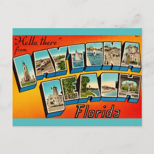 Daytona Beach Florida Postcard (Front)