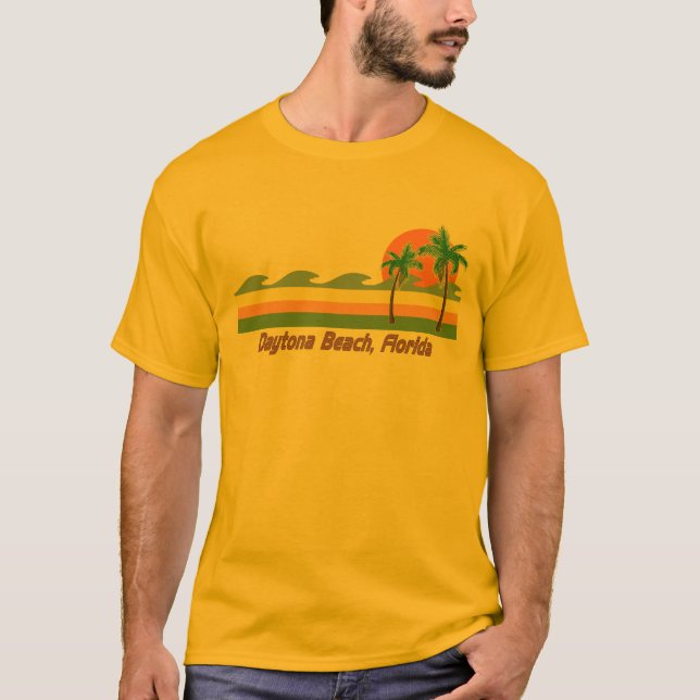 Daytona Beach Florida RETRO Tshirt (Front)