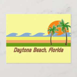 Daytona Beach Florida RETRO Tshirt Postcard