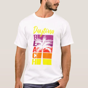 Daytona Beach Florida Retro Vintage Sunset Vacatio T-Shirt