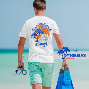 Daytona Beach Florida Summer Waves Vacation 80s T-Shirt
