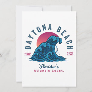 DAYTONA BEACH FLORIDA SUMMER WAVES VACATION INVITATION