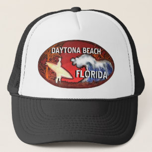 Daytona Beach Florida surfer art hat