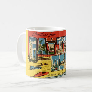 Daytona Beach Florida Vintage Greeting Mug