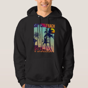 Daytona Beach Retro Vintage Style Palm Tree Hoodie