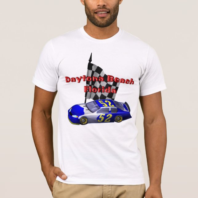 Daytona Beach Speedway Racer Mens T-Shirt (Front)