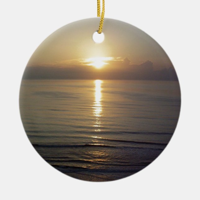 Daytona Beach sunrise Ceramic Ornament (Front)