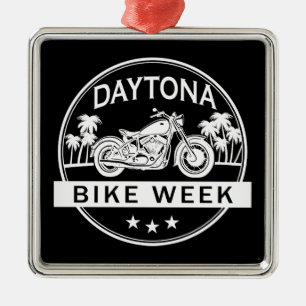 Daytona Bike Week Motorbike Metal Ornament