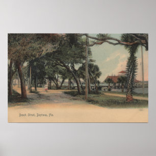 Daytona, Florida - View of Beach Street Poster