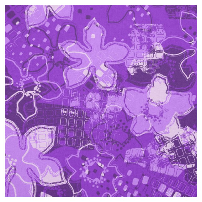 Daytrip Retro Psychedelic Floral Fabric (Swatch)