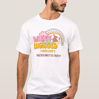 Dazed And Engaged Bachelorette Party Decor 70'S T-Shirt
