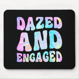 Dazed And Engaged Tie Dye Bride Squad Bachelorette Mouse Pad